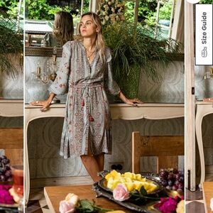 Tulle & batiste Grace Long Sleeve play Dress - sage Green XL nwt